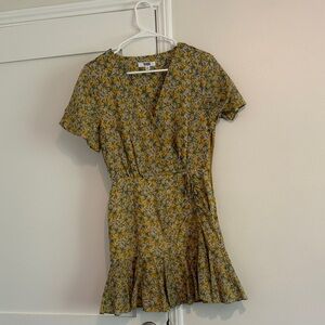 BB Dakota Yellow Floral Mini Dress